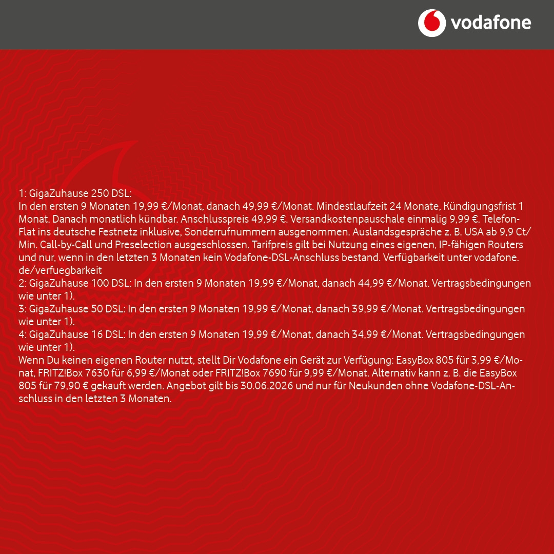 Vodafone DSL Angebote