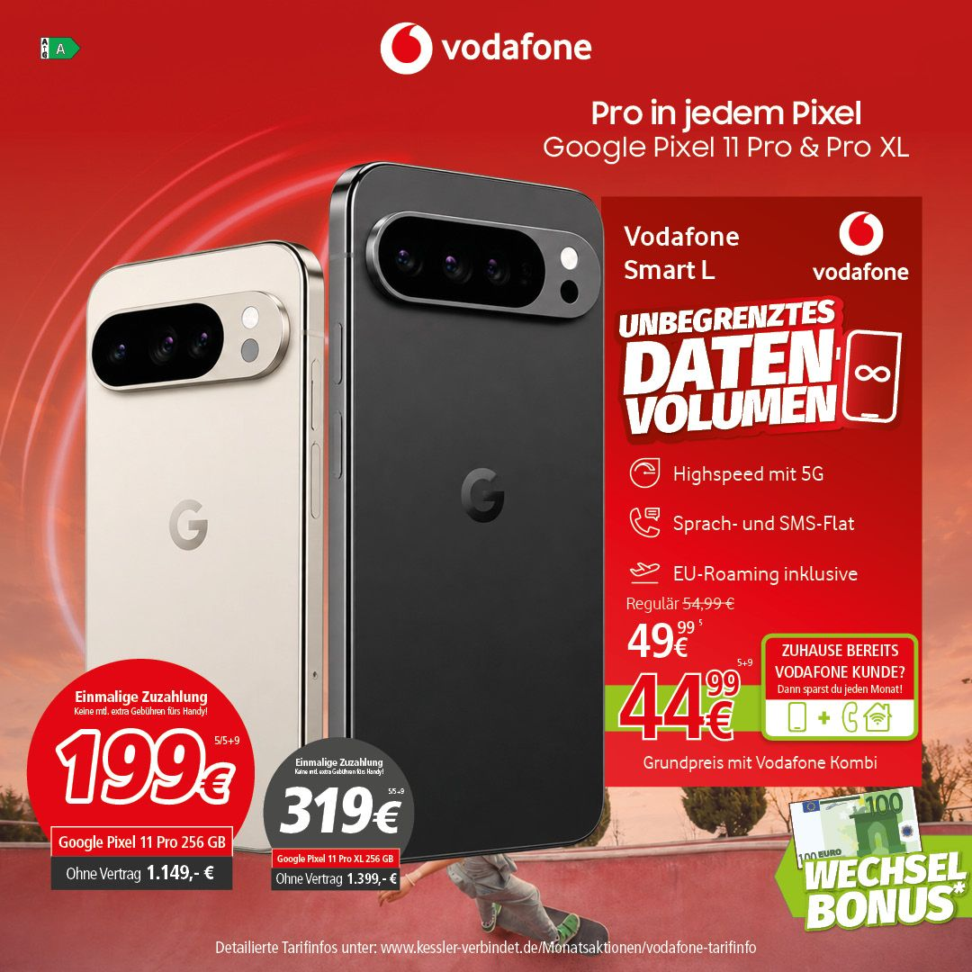 Vodafone Smart L mit Google Pixel 11 Pro