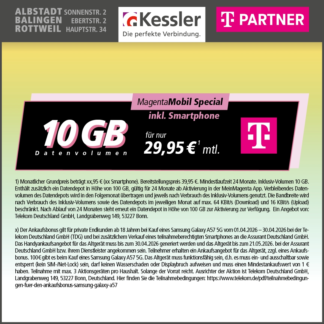MagentaMobil Special mit Samsung Galaxy A57 5G