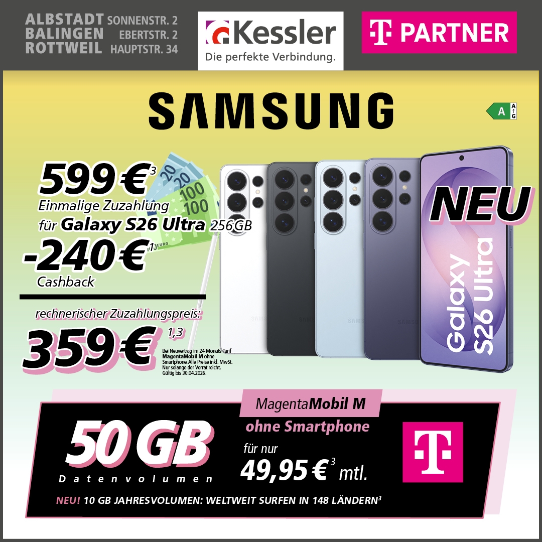 MagentaMobil M mit Galaxy S26 Ultra