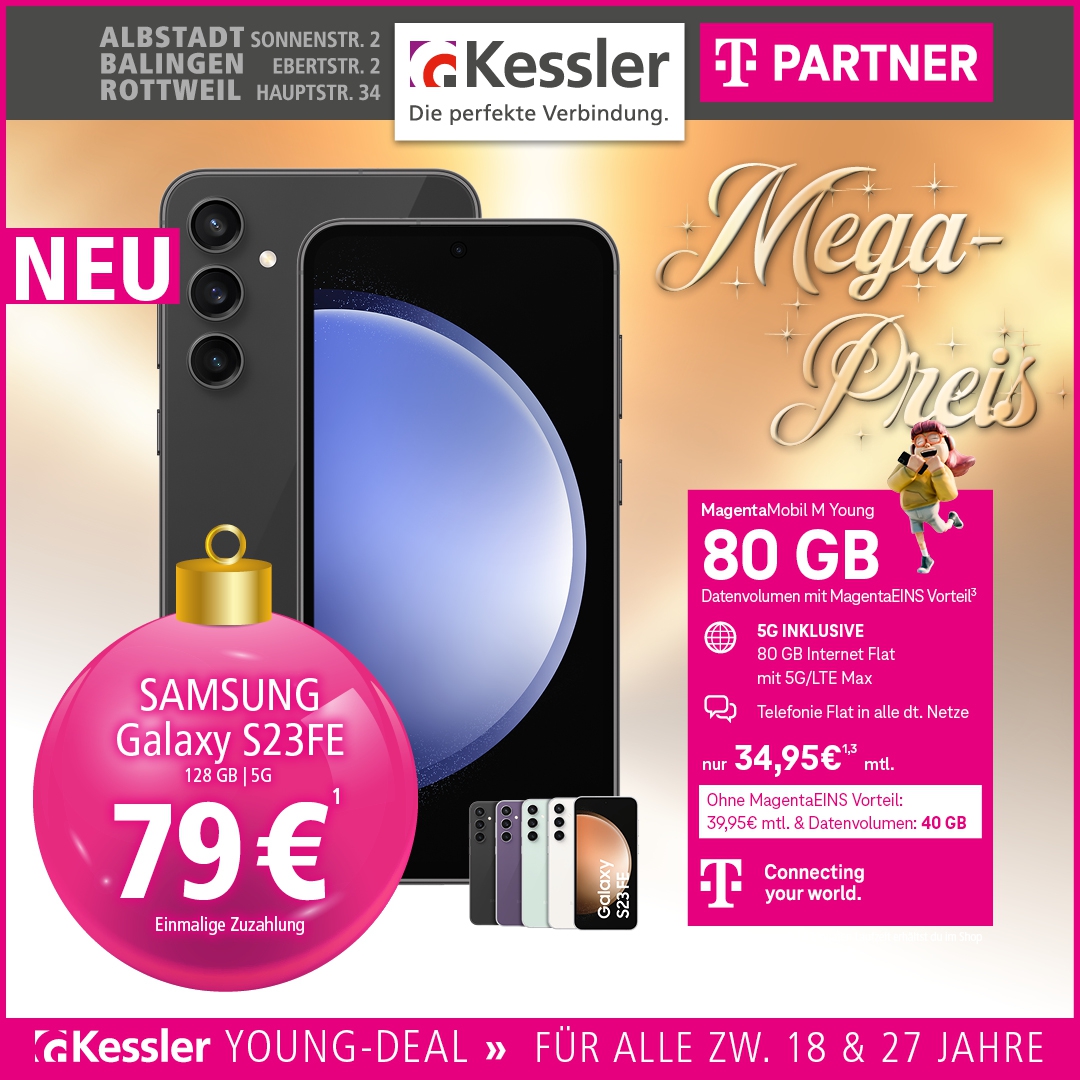 Telekom MagentaMobil M Young mit Galaxy S23 FE