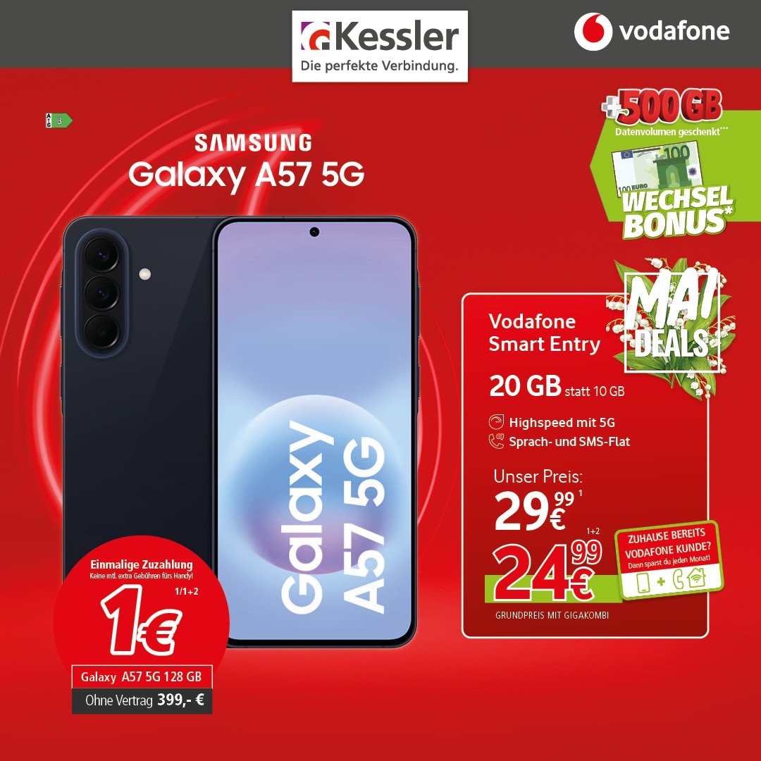 Vodafone Smart Entry m. Samsung A57 128GB