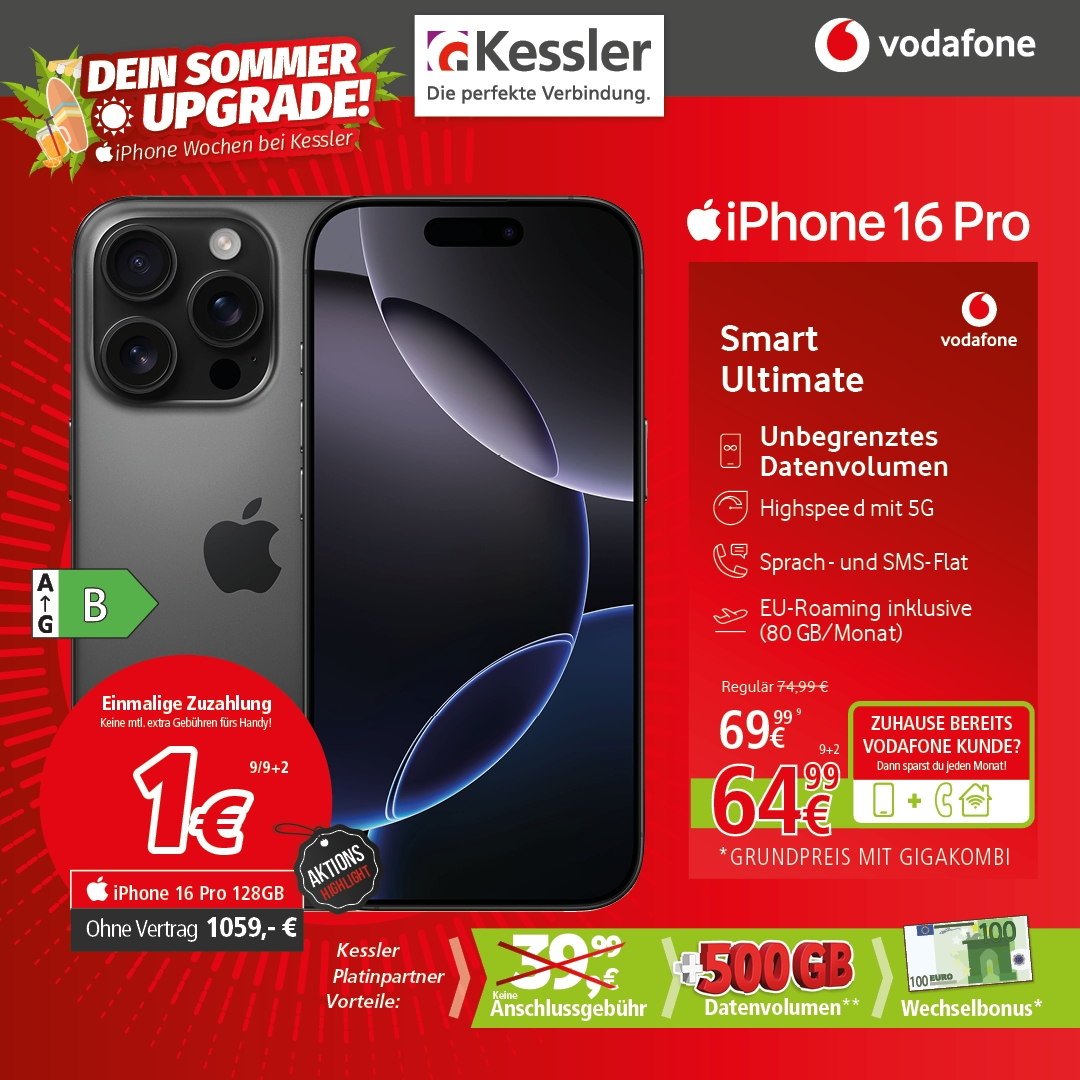 Vodafone Smart Ultimate mit IPhone 16 Pro