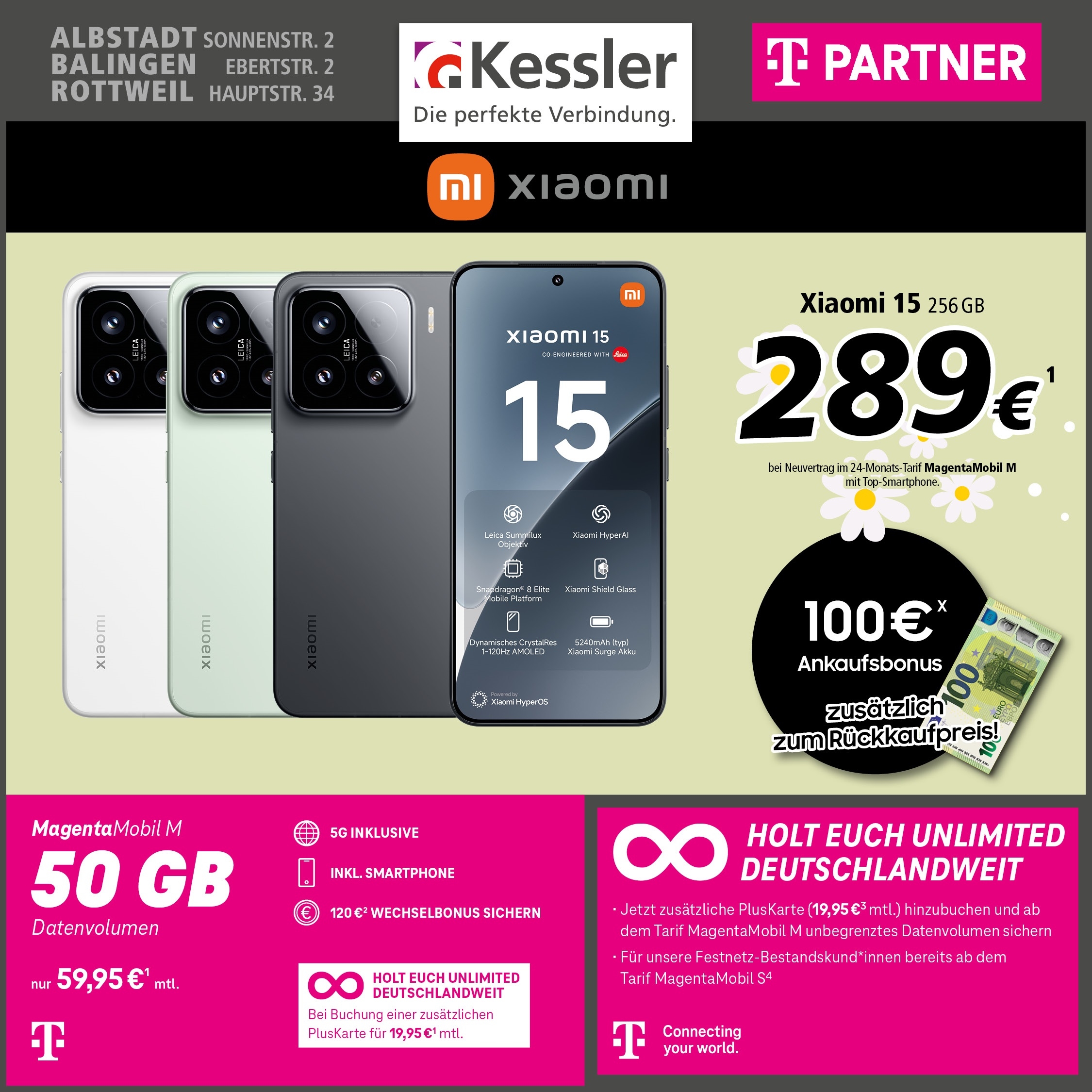 MagentaMobil M mit Xiaomi 15 256GB