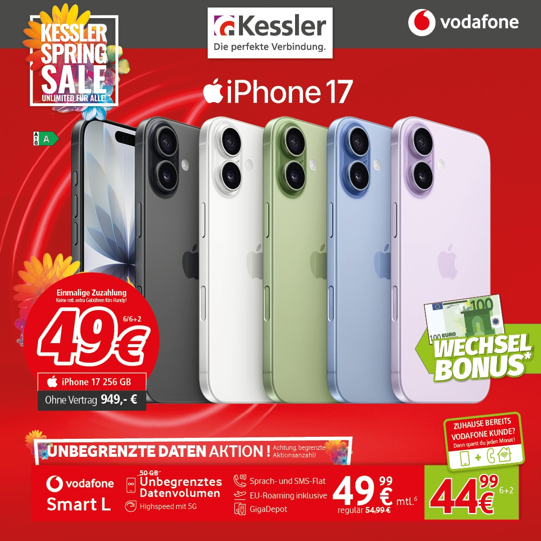 Vodafone Smart L mit iPhone 17 256GB