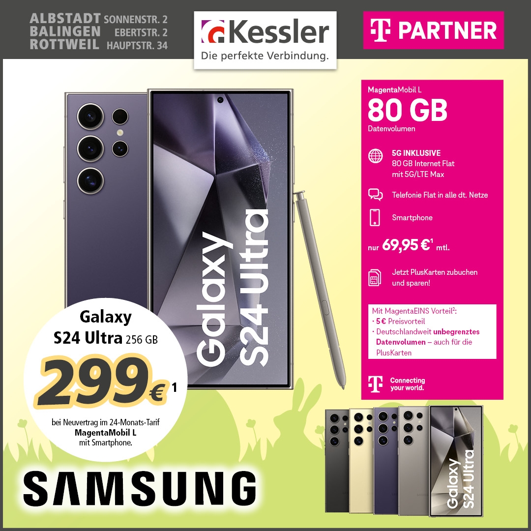 MagentaMobil L mit Samsung Galaxy S24 Ultra 256GB