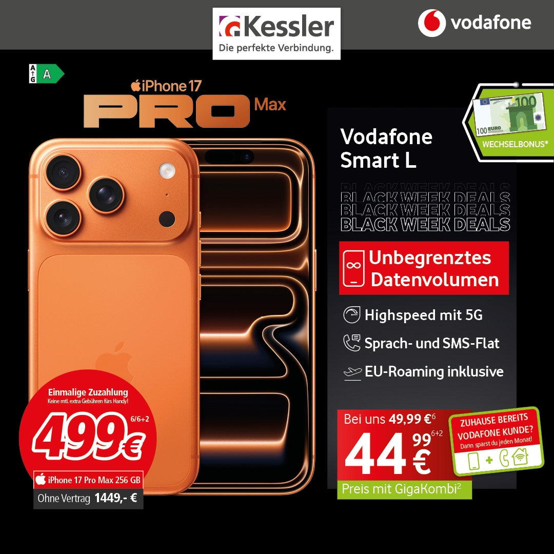 Vodafone Smart L mit IPhone 17 Pro Max