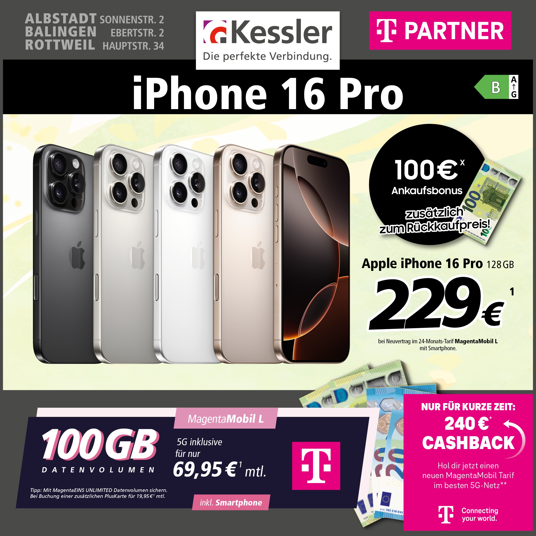 Magenta Mobil L mit iPhone 16 Pro