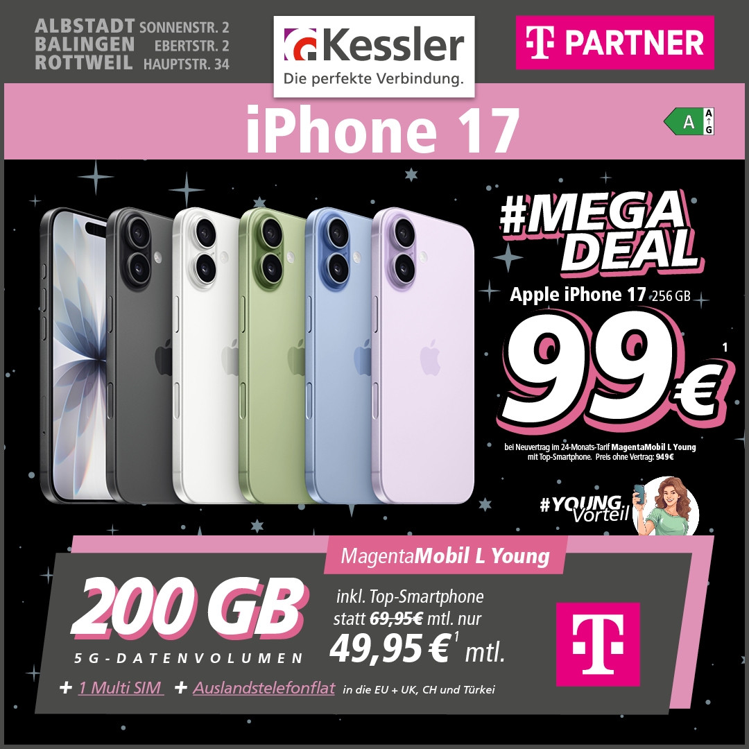 MagentaMobil L Young mit iPhone 17