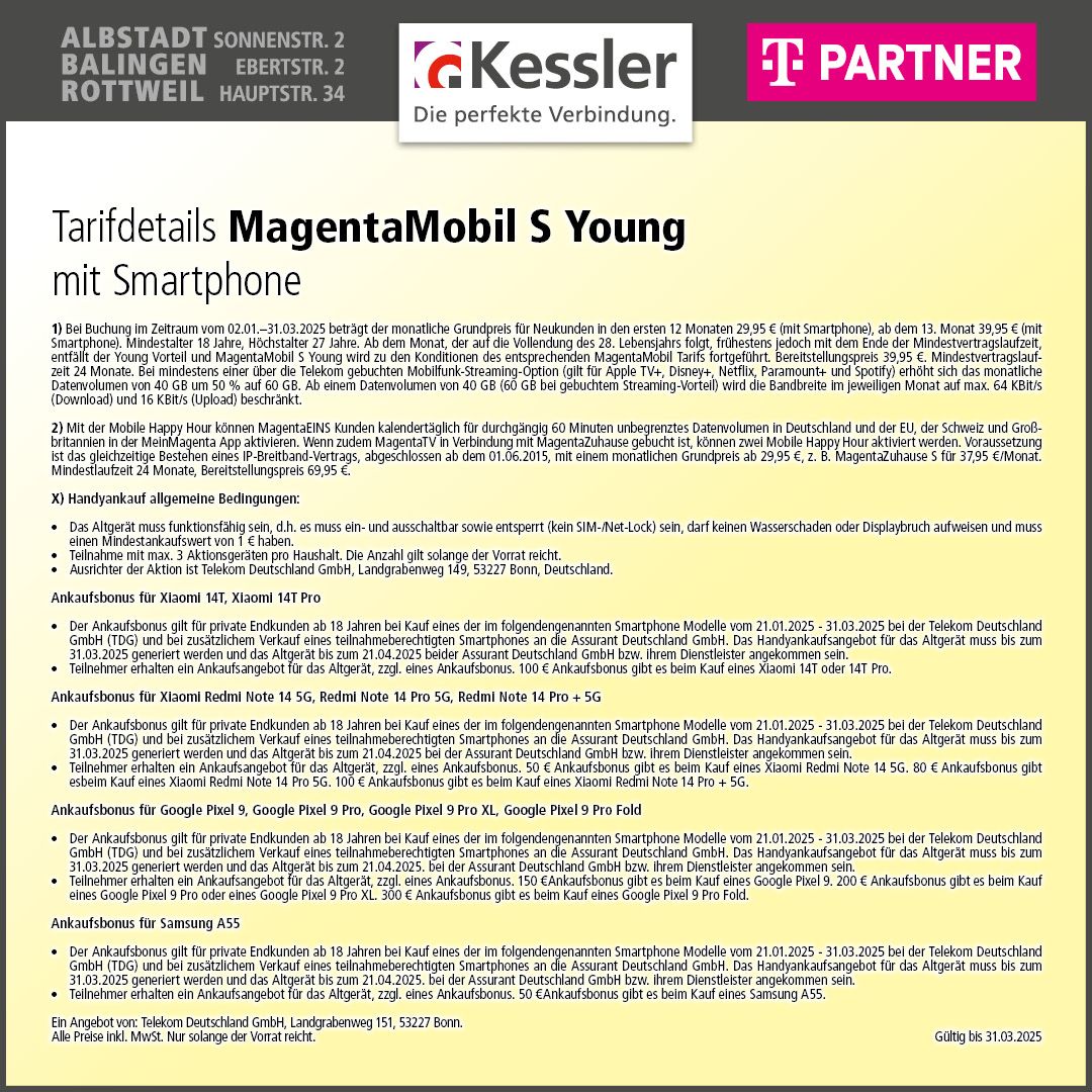 MagentaMobil S Young mit Galaxy A56 256GB