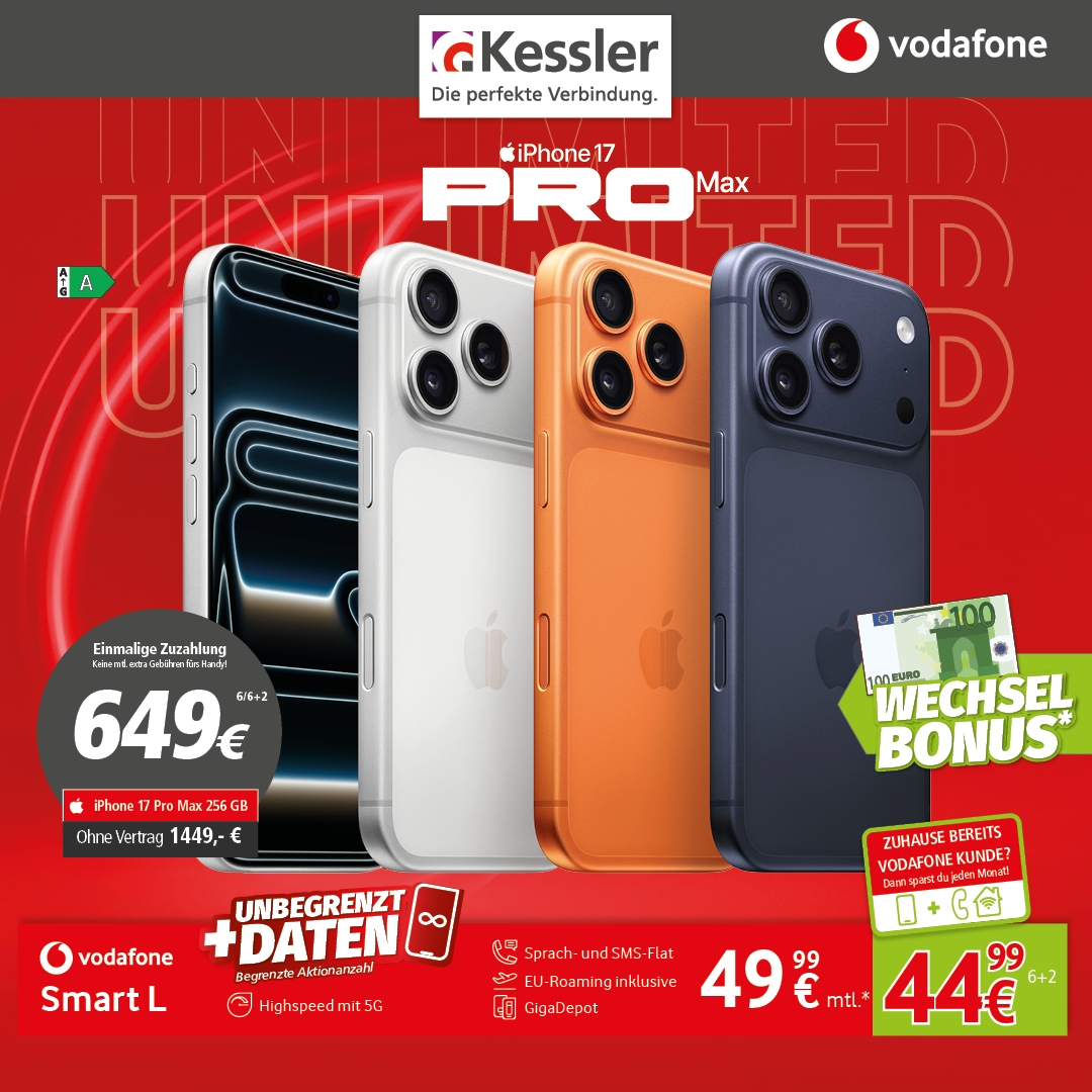 Vodafone Smart L mit iPhone 17 Pro Max