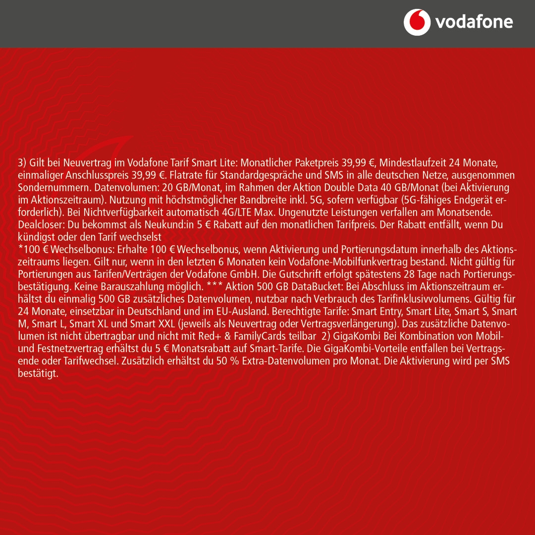 Vodafone Smart Lite mit Samsung Galaxy S25 128GB
