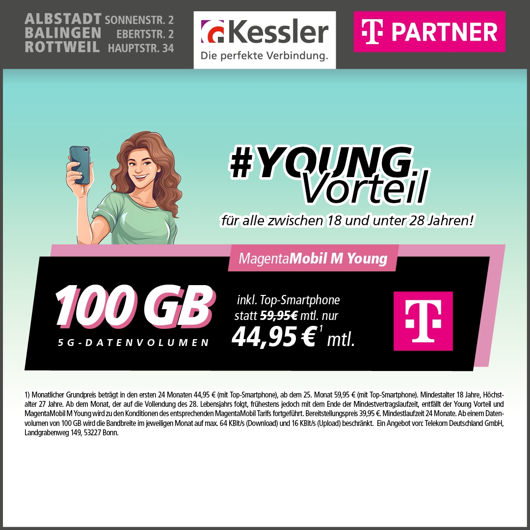 Magenta Mobil M Young mit Apple iPhone 16