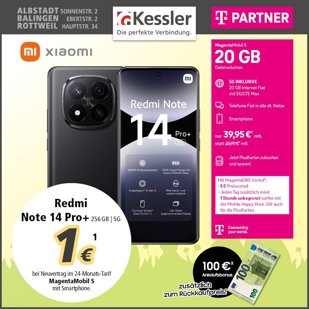 MagentaMobil S mit Xiaomi Note 14 Pro+