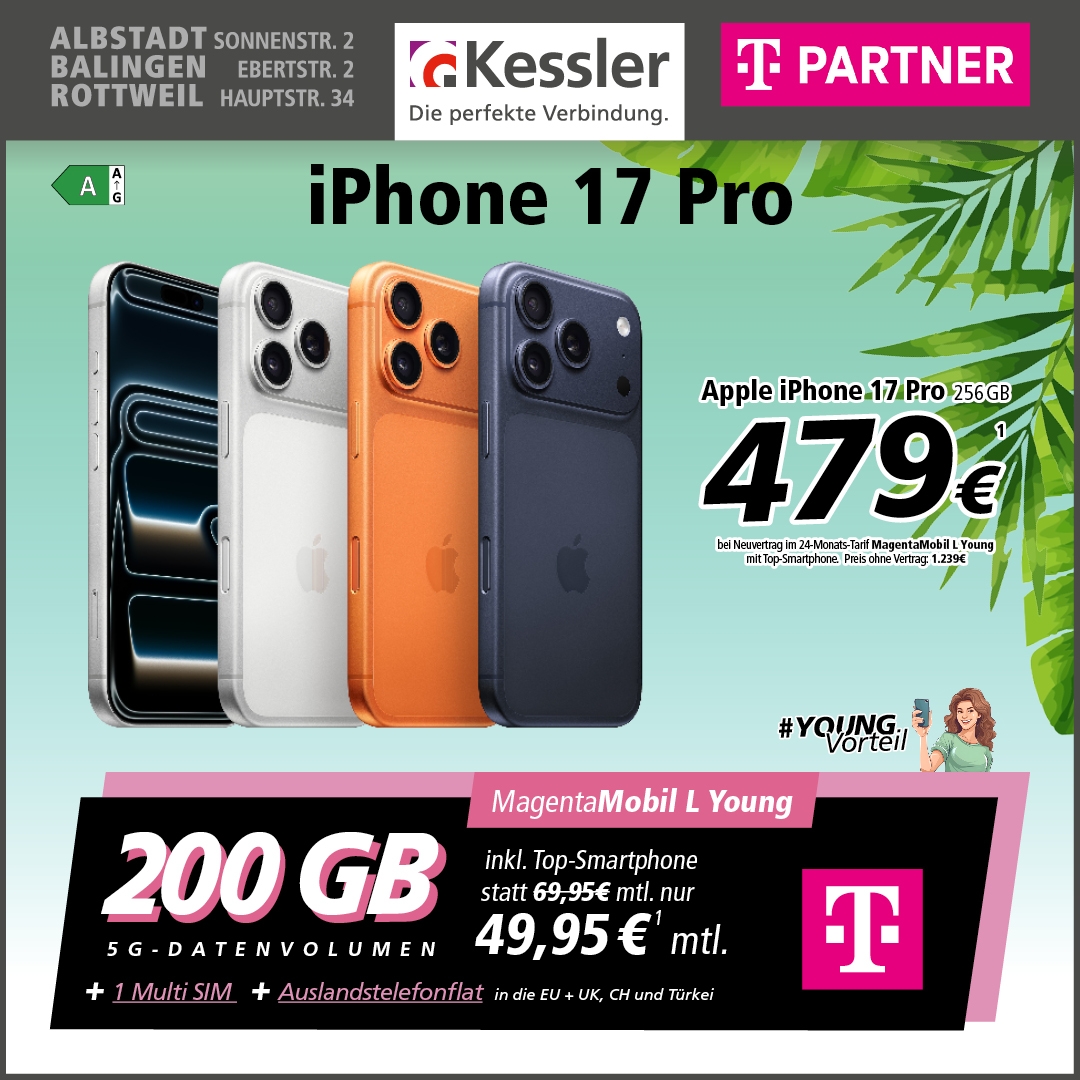 MagentaMobil L Young mit iPhone 17 Pro