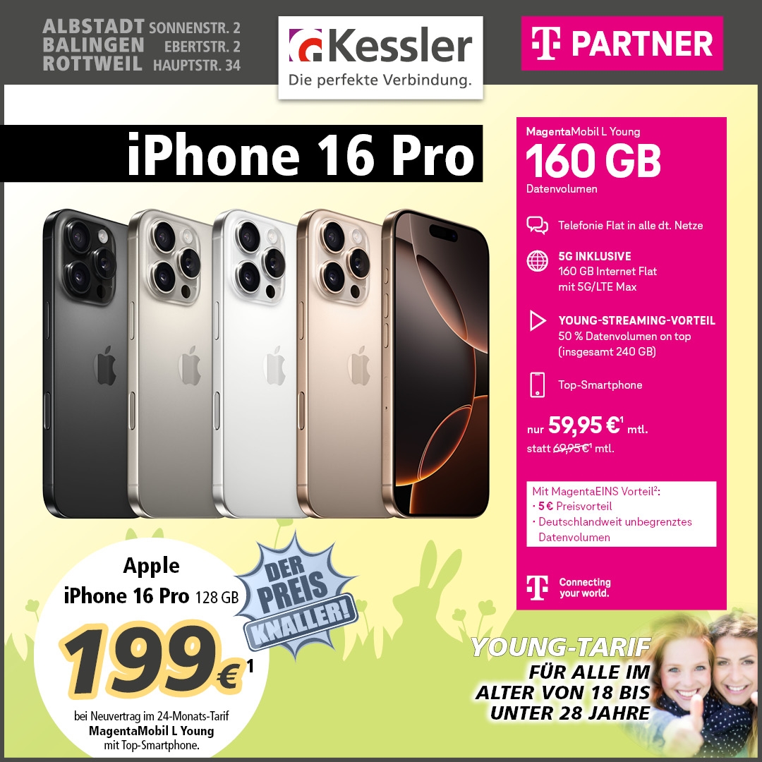 MagentaMobil L Young und IPhone 16 Pro