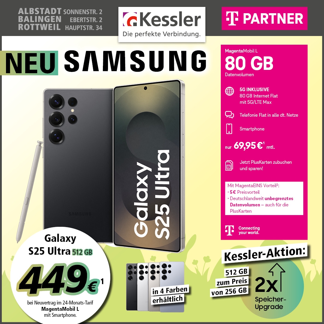 MagentaMobil L mit Samsung Galaxy S25 Ultra