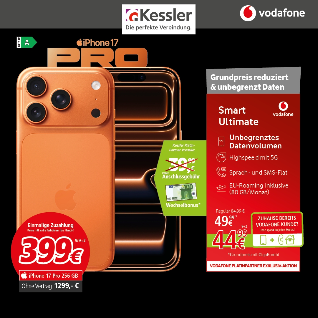 Vodafone Smart Ultimate mit IPhone 17 Pro