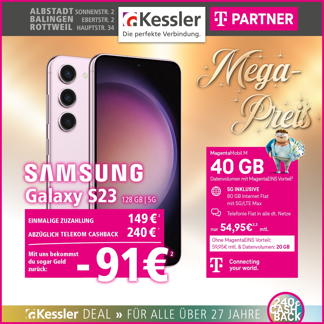 MagentaMobil M + Cashback mit S23