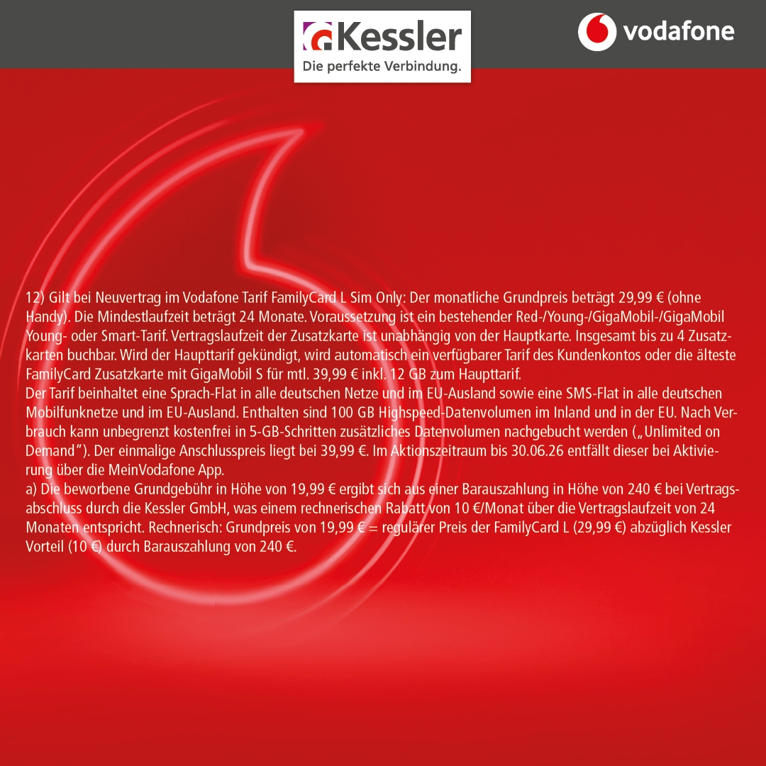 Vodafone Family Card L Unlimited