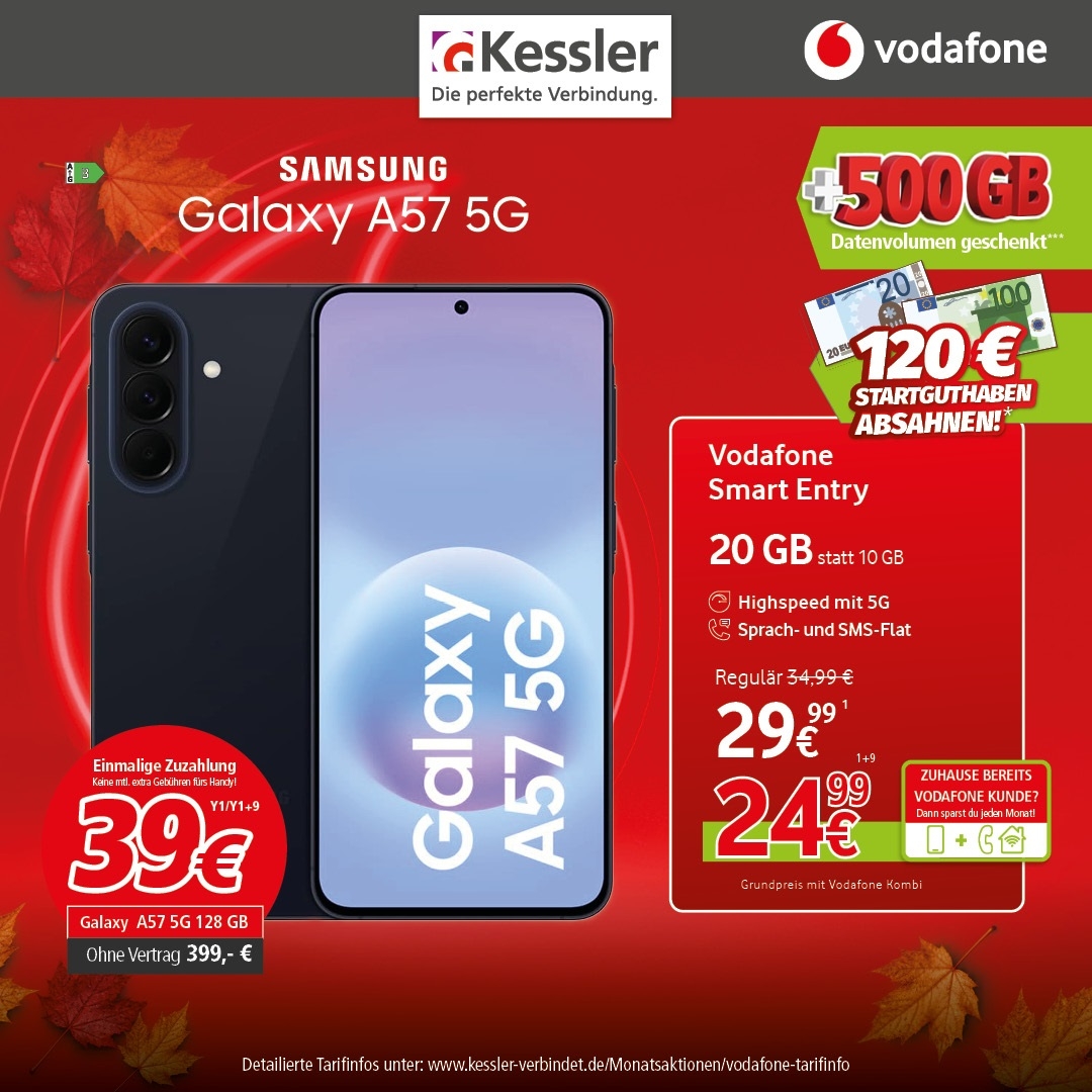 Vodafone Smart Entry m. Samsung A57 128GB