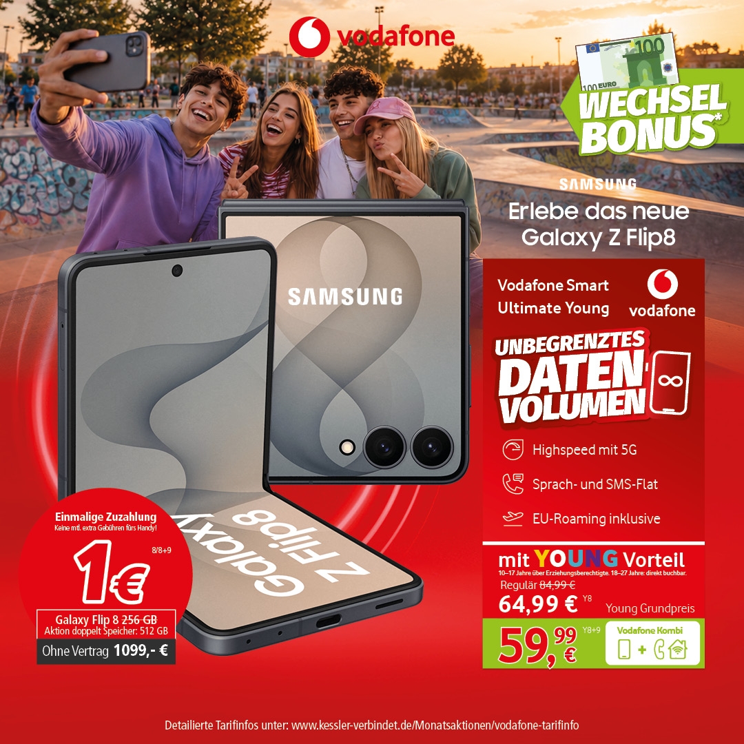 Vodafone Smart Ultimate Young mit Galaxy Z Flip8