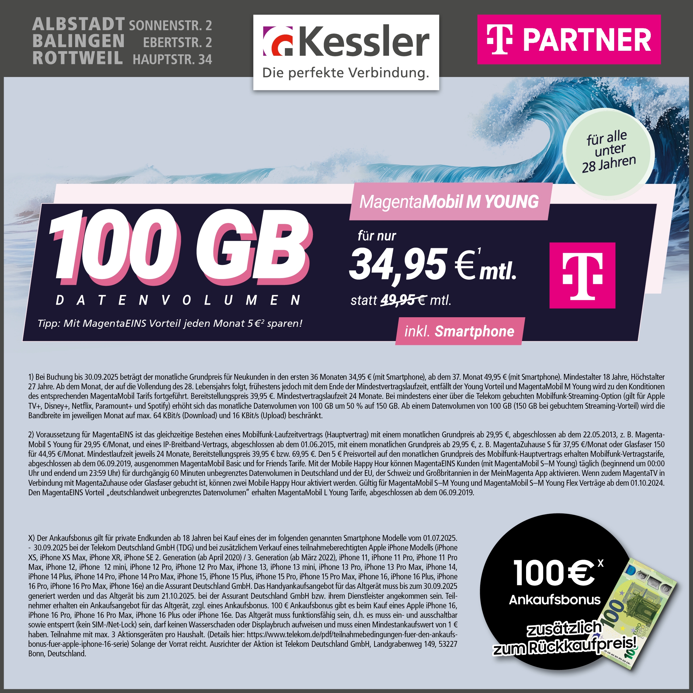 MagentaMobil M Young mit IPhone 16