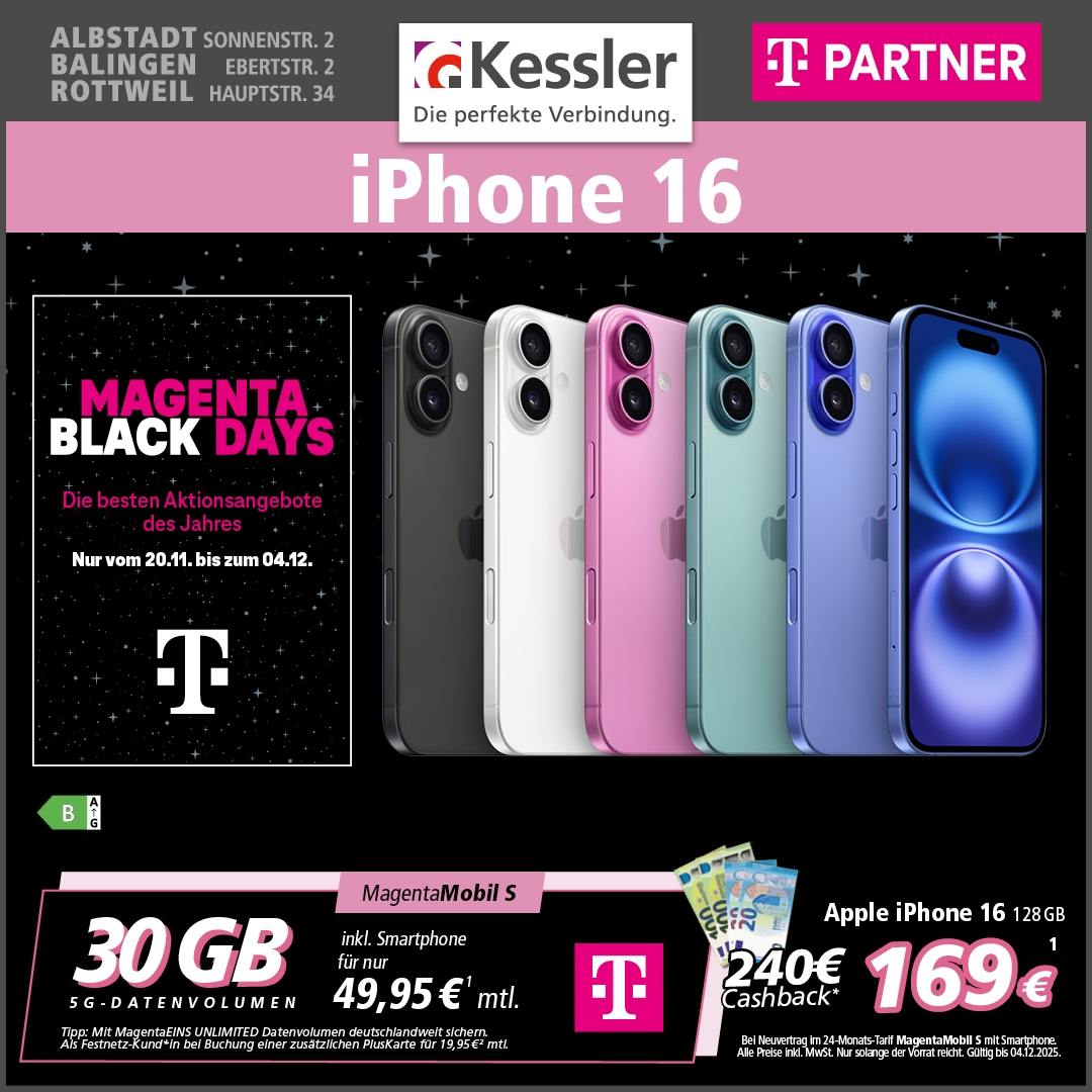 Magenta Mobil S mit Apple iPhone 16