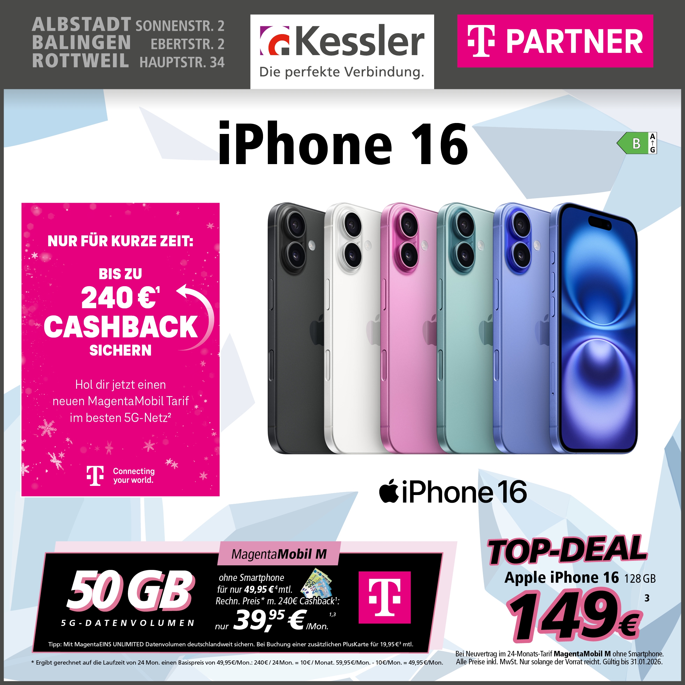 Magenta Mobil M mit Apple iPhone 16