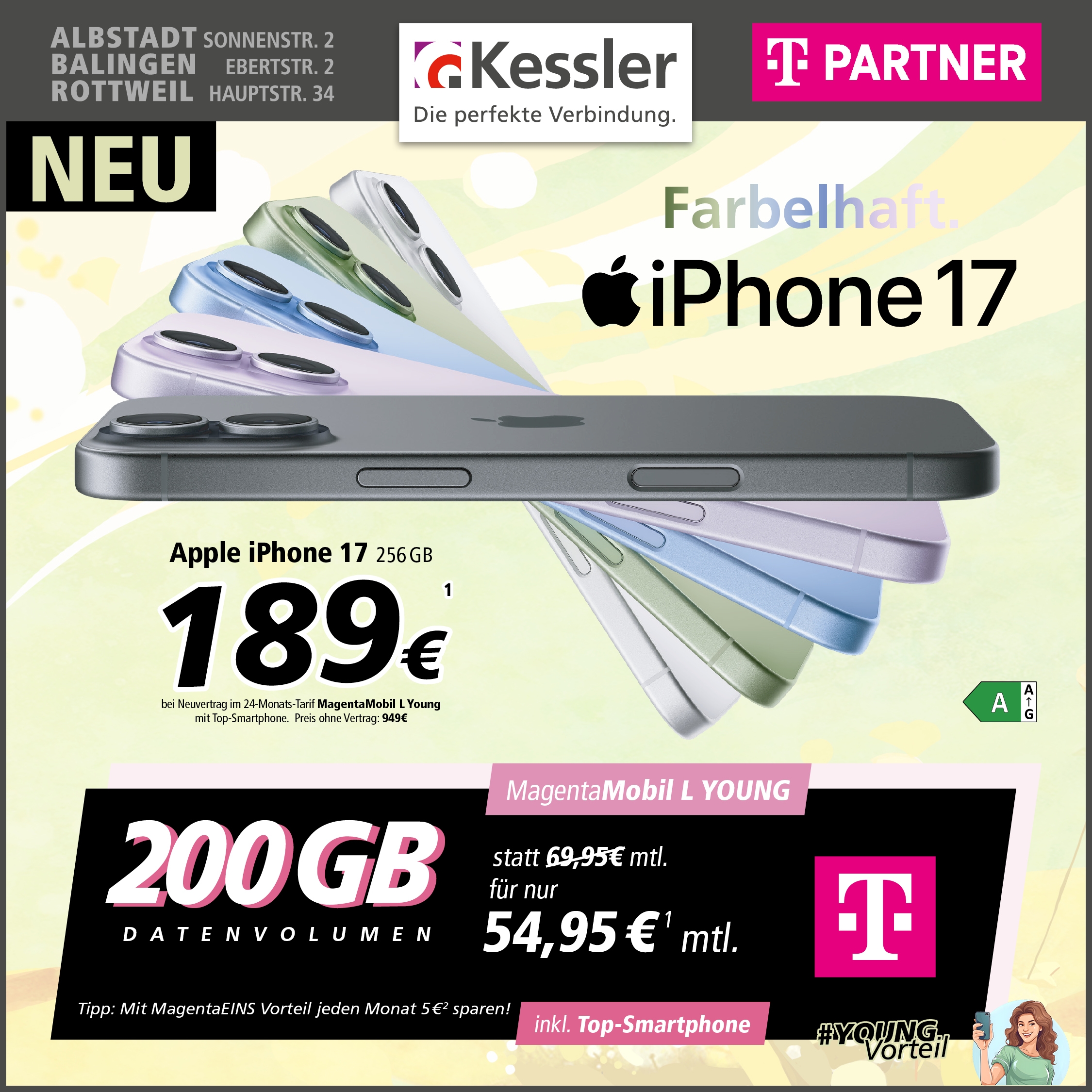 MagentaMobil L Young mit iPhone 17