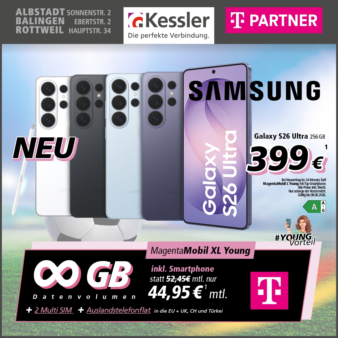 MagentaMobil Young XL mit Galaxy S26 Ultra 256GB