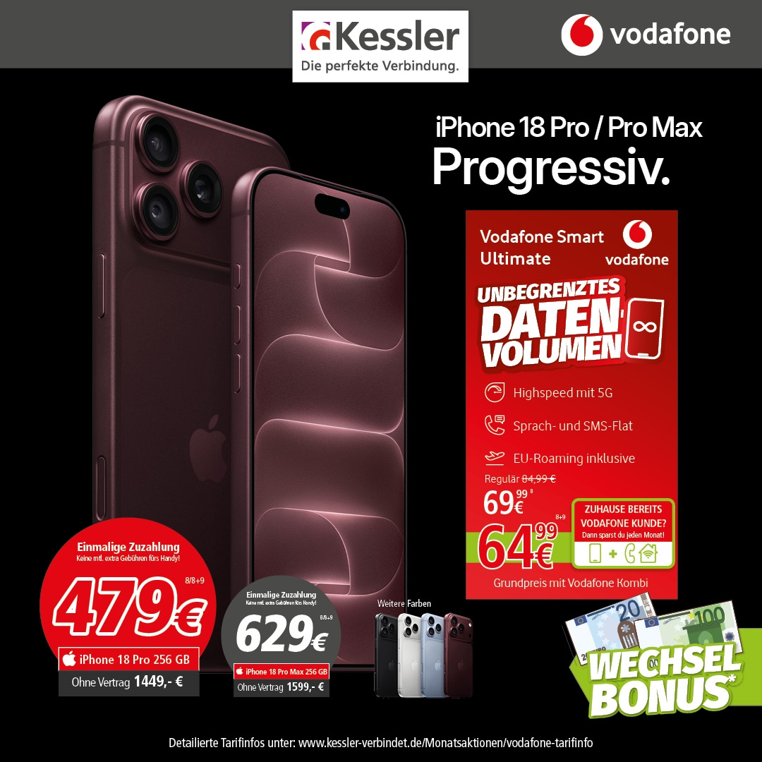 Vodafone Smart Ultimate mit iPhone 18 Pro 256GB
