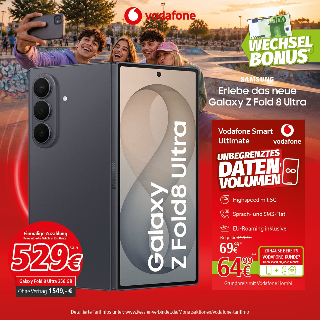 Vodafone Smart Ultimate mit Samsung Z Fold8 Ultra