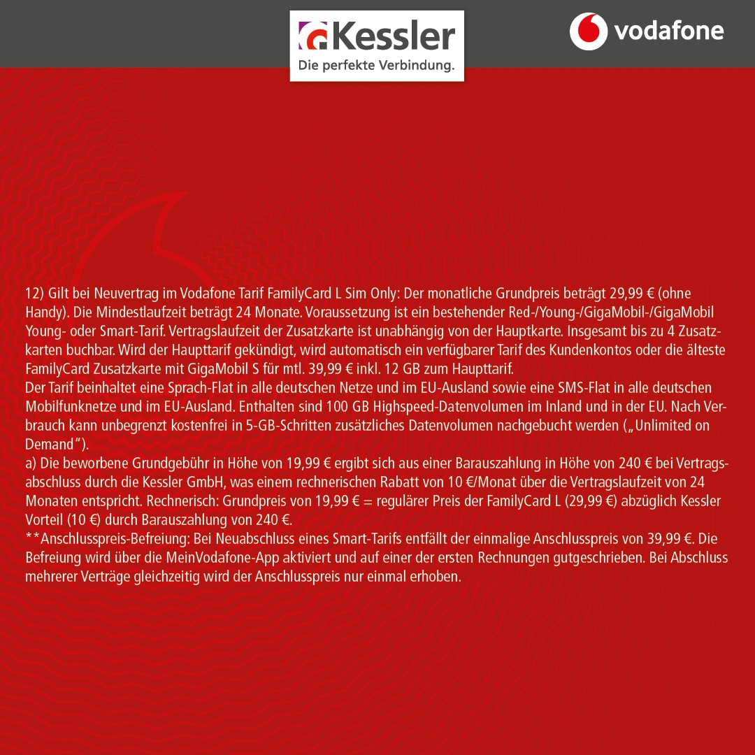 Vodafone Family Card L Unlimited