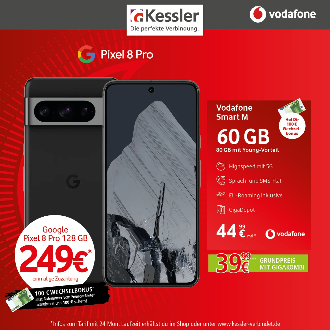 Vodafone Smart M mit Google Pixel 8 Pro