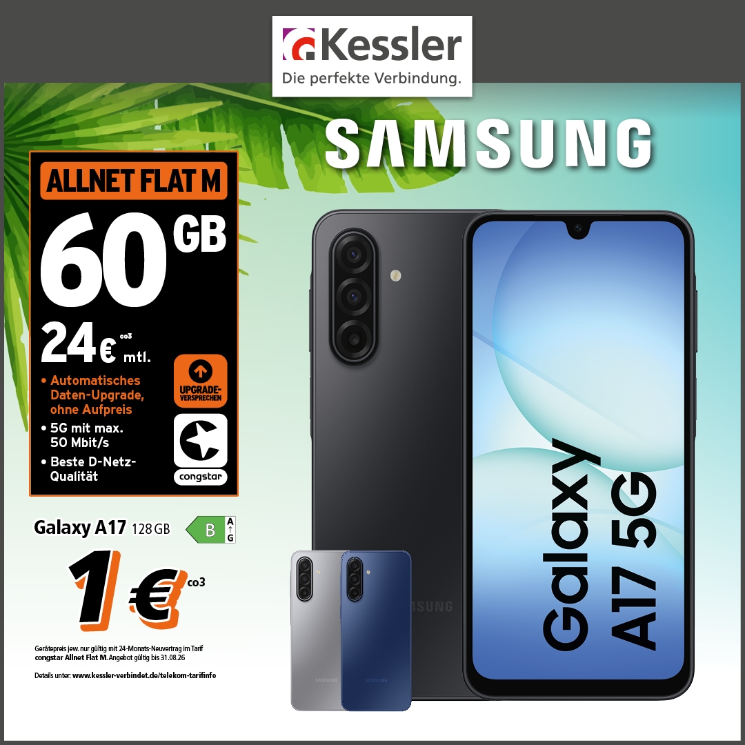 Congstar Allnet M mit GB+ und Galaxy A17 5G