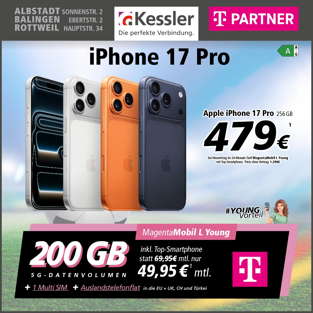 MagentaMobil L Young mit iPhone 17 Pro
