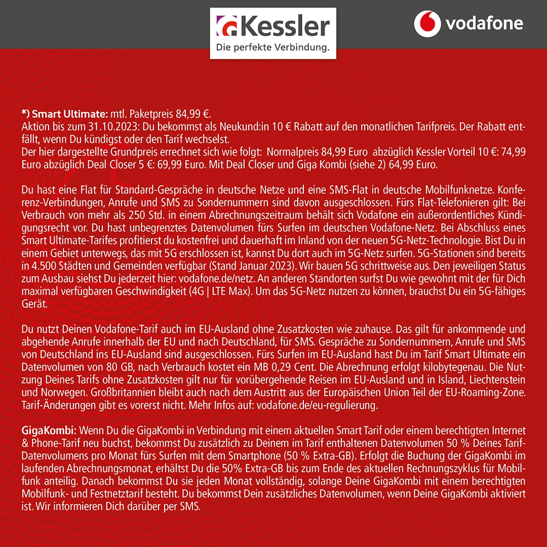 Vodafone Smart Ultimate mit iPhone 15 Pro