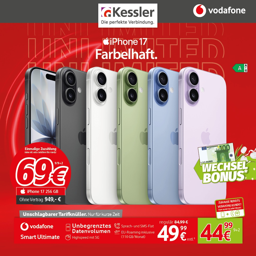 Vodafone Smart Ultimate mit iPhone 17 256GB
