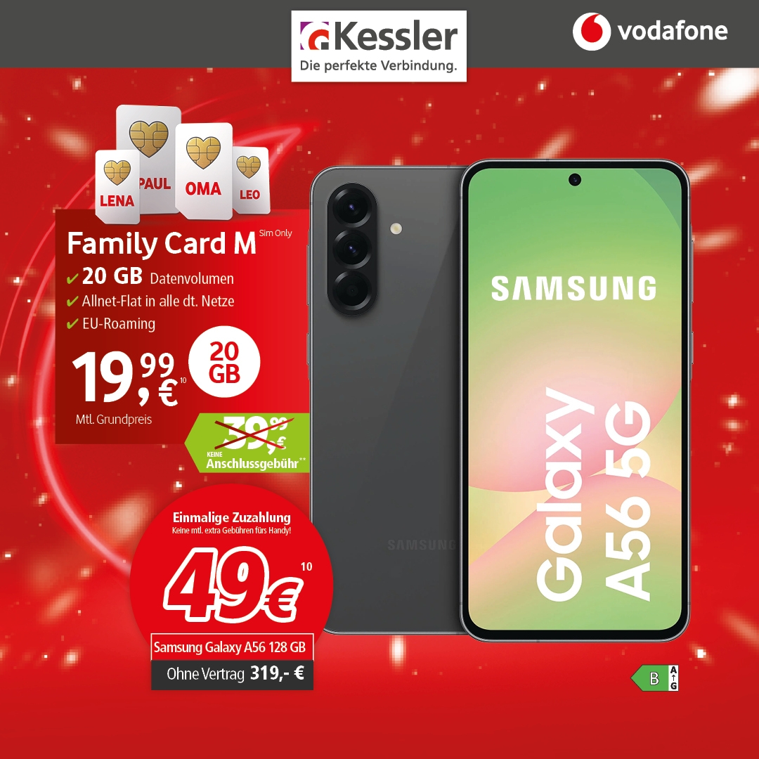 Vodafone FamilyCard M m. Samsung A56 5G