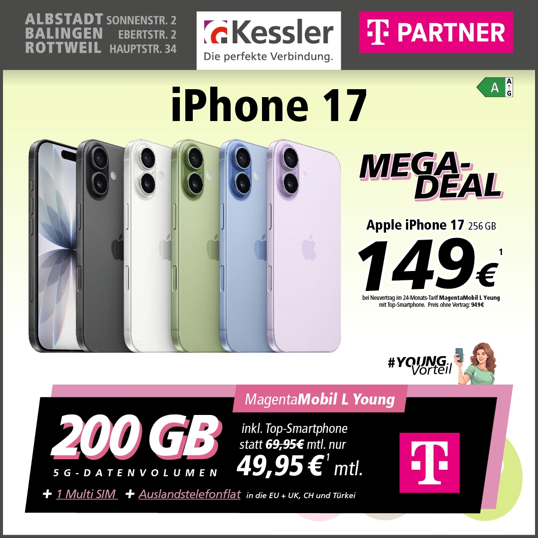 MagentaMobil L Young mit iPhone 17