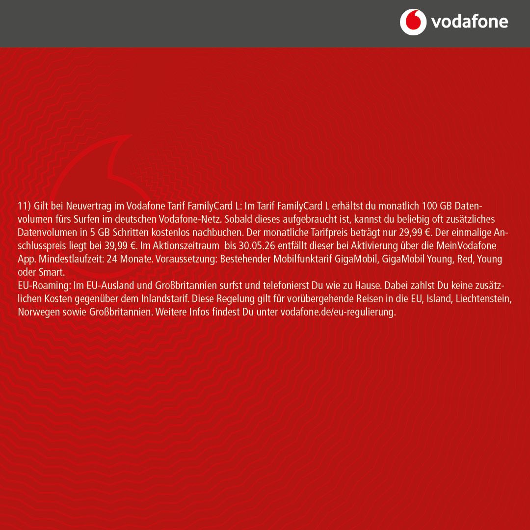 Vodafone FamilyCard L mit Google Pixel 9a