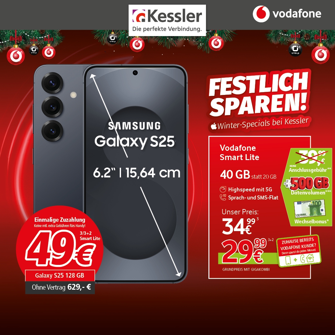 Vodafone Smart Lite mit Samsung Galaxy S25 128GB