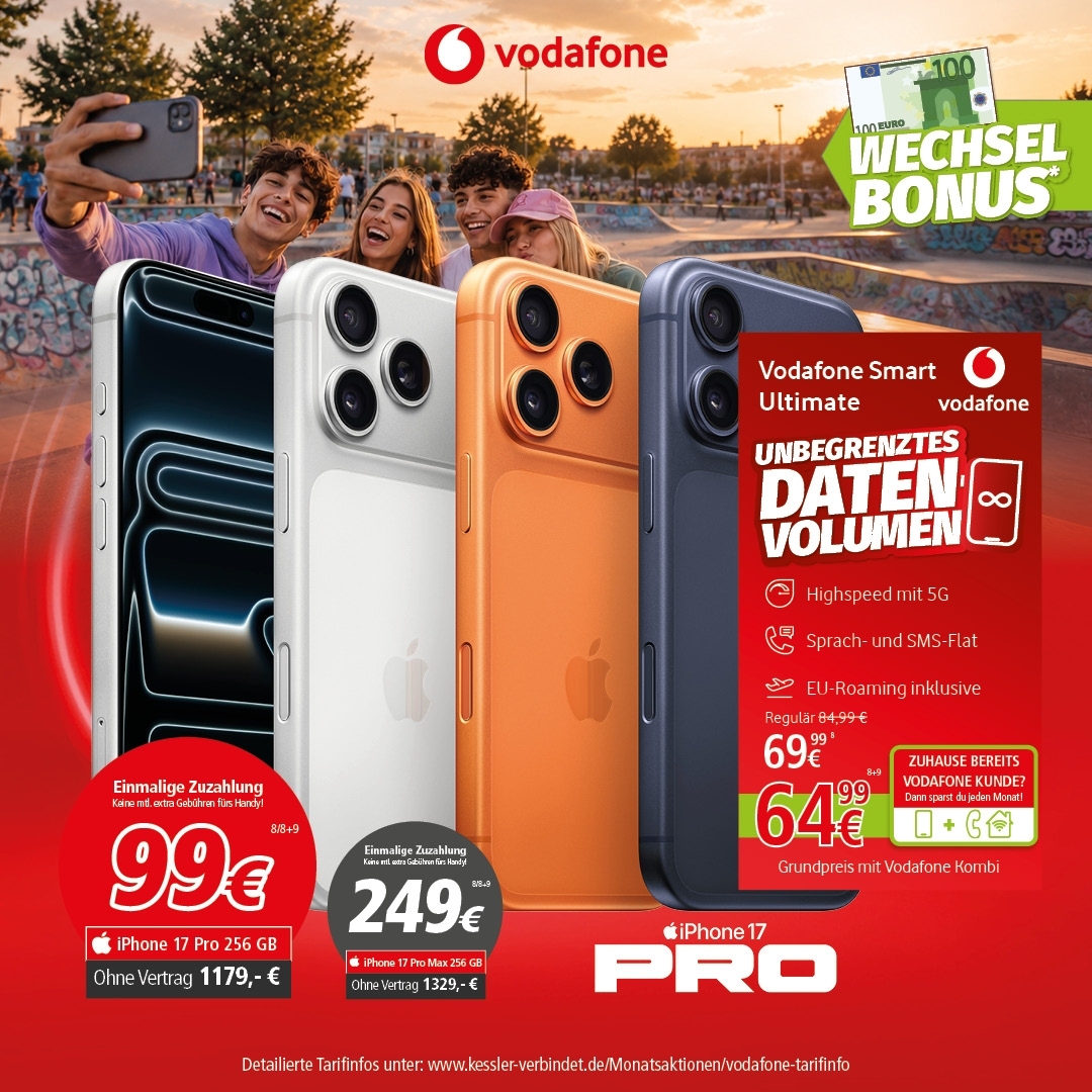Vodafone Smart Ultimate mit IPhone 17 Pro