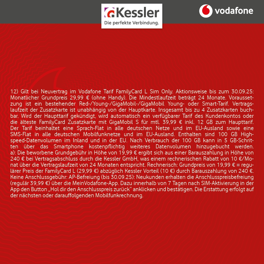 Vodafone Family Card L Unlimited