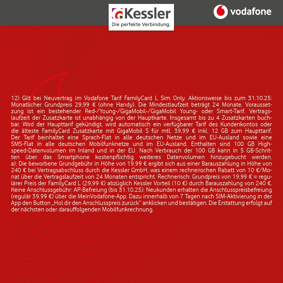 Vodafone Family Card L Unlimited