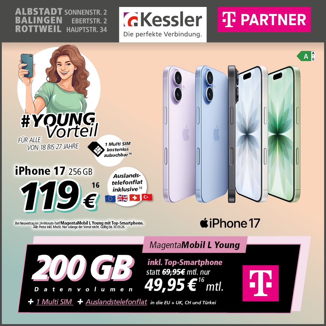 MagentaMobil L Young mit iPhone 17