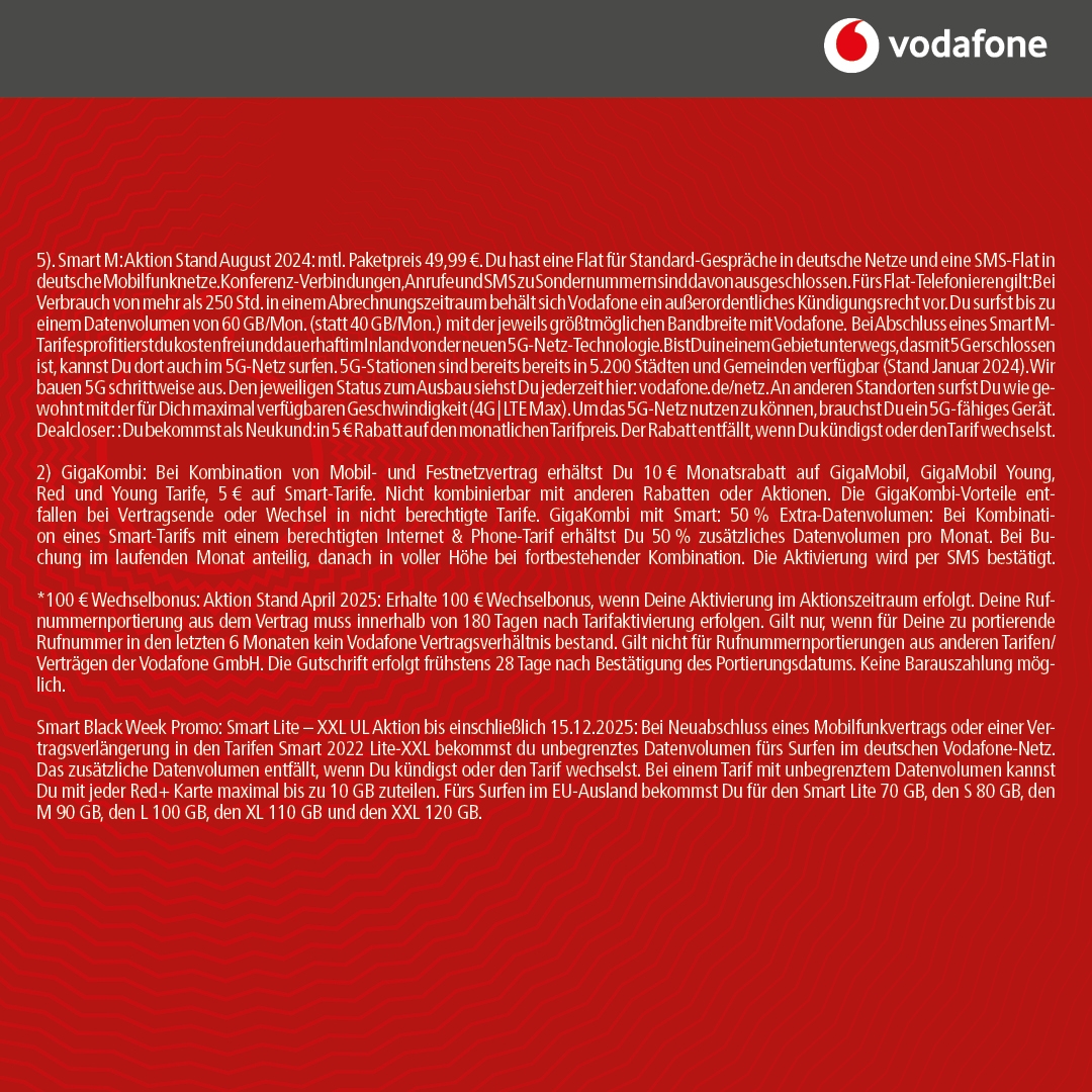 Vodafone Smart M mit Galaxy S25 Ultra