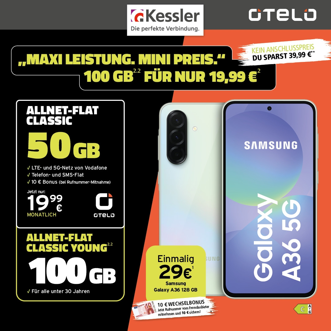 OTELO Classic mit Samsung A36 128GB