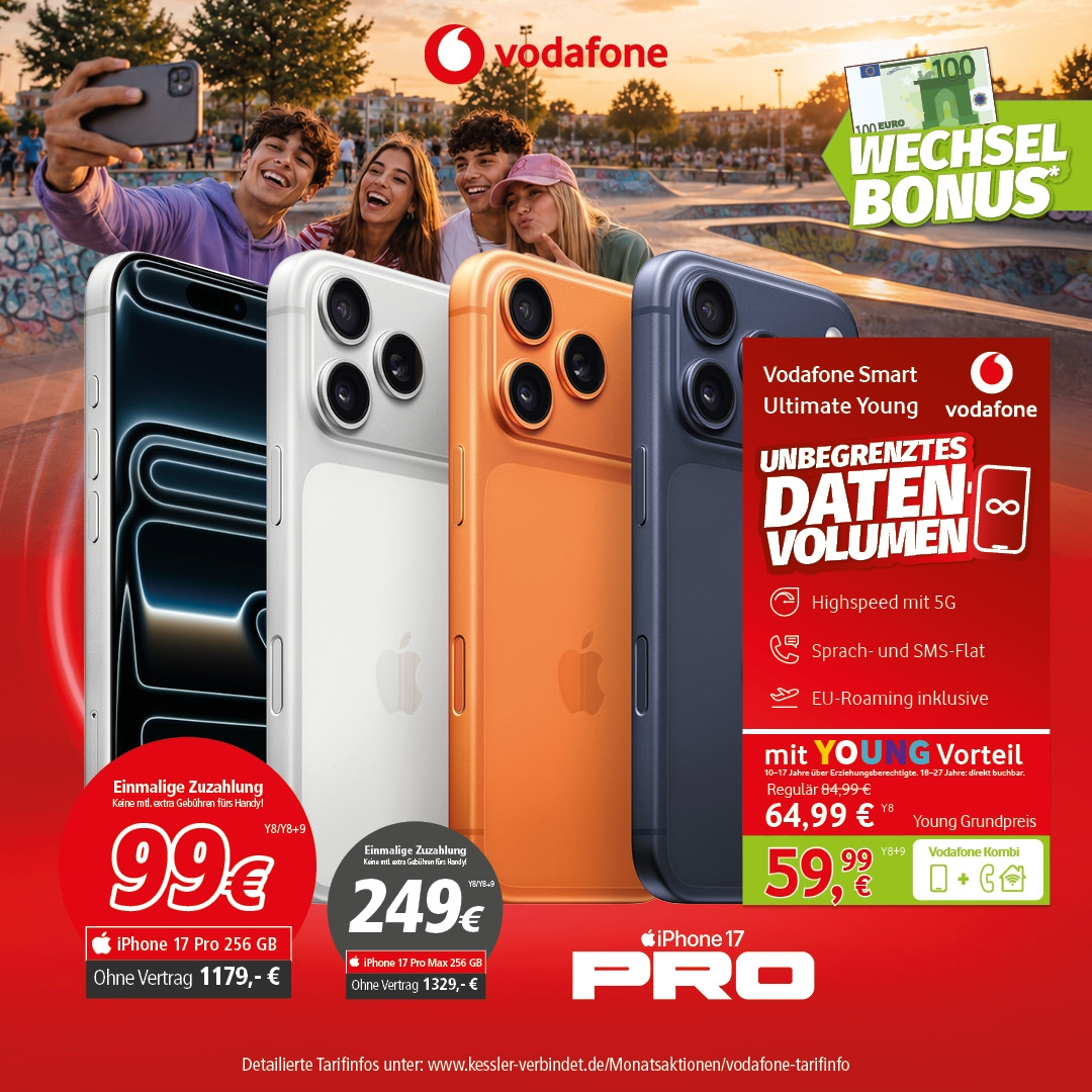 Vodafone Smart Ultimate Young m. iPhone 17 Pro